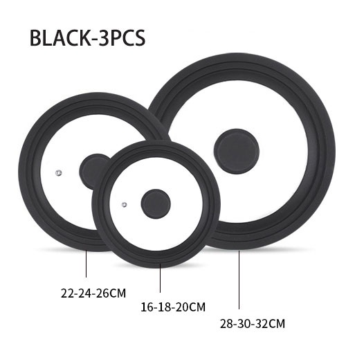 Nắp Nồi Tích Hợp Kính Cường Lực Viền Silicone Chống Rơi Đa Năng