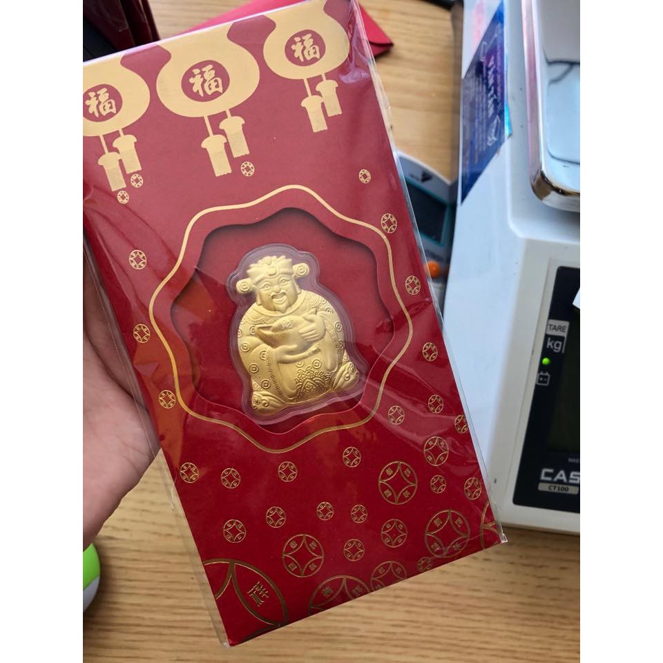 Bao li xi COMBO 5 Ông Thần Tài Vàng Năm 2021 Tân Sửu