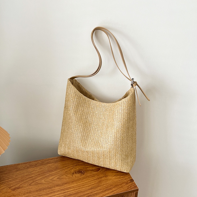 Túi Đan Rơm Đeo Một Bên Vai Sức Chứa Lớn Nhỏ Mới Mùa Hè Cho Nữ