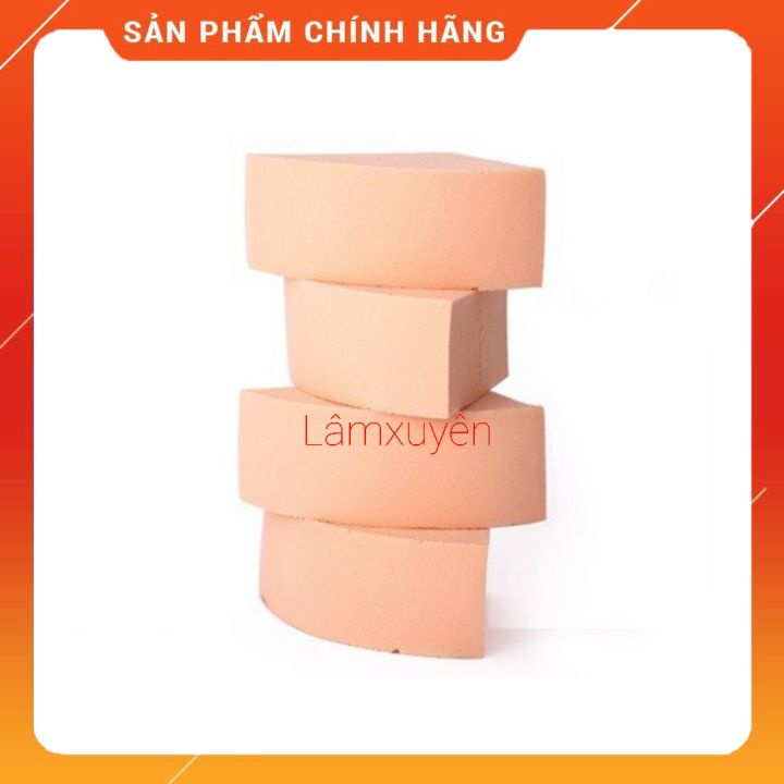 VACOSI QUARTER SPONGE 2PCS BP11_ Bông phấn tam giác vuông ( bịch 2 cái)  bông phấn mềm mịn, dễ tán, tiện lợi
