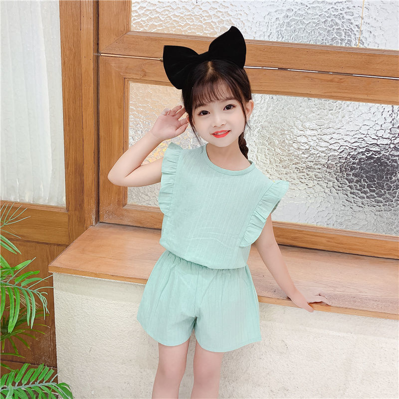 [Bộ đồ cô gái] Bộ đồ cô gái bé gái quần short + áo phông ngắn tay MY-1094