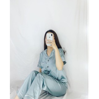 [HÀNG CAO CẤP 1 ĐỔI 1] - Set Pijama Lụa gấm cộc  Cao Cấp - Mã L206