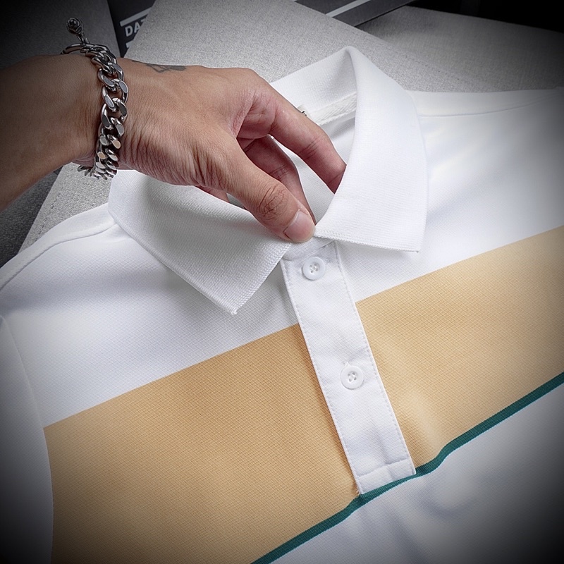 Áo polo nam phối màu CUBES big size 3xl 90kg thoải mái, áo phông áo thun nam cotton cao cấp THE BASIC