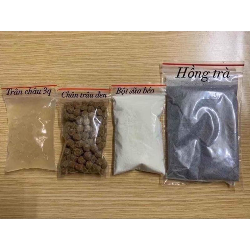 Sét hồng trà trân châu