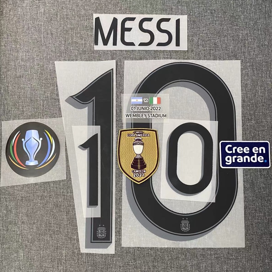 Huy Hiệu In Hình Cầu Thủ Bóng Đá Argentina FINALISSIMA 2022 No.10 MESSI