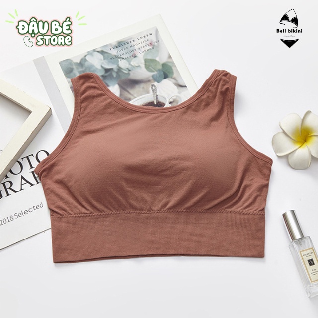 Áo Bra Thể Thao Nâng Ngực Tập Gym Yoga Cho Nữ - Top Ba Lỗ Chất Thun Cotton Kèm Mút Mỏng - Daube - Bra05