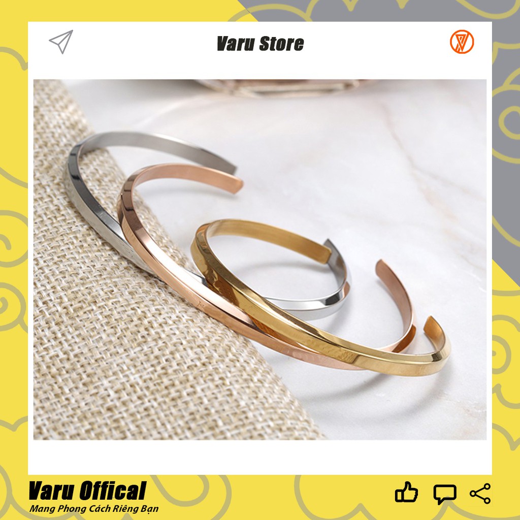 Vòng Tay Cuff DW Classic Ver 1 Rose Gold Vàng Hồng . Ever Gold , Sliver Bạc Unisex Bản Đẹp - Thép chất Không Rỉ