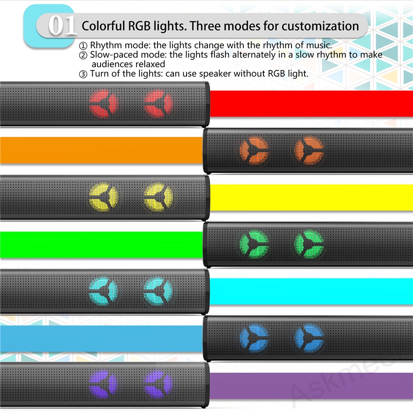 Loa Bluetooth 40W Âm Thanh Vòm Hifi Hỗ Trợ Thẻ TF / Aux / USB FM Cho Máy Tính