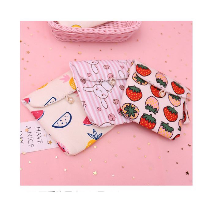 Túi ví mini đựng đồ bỏ túi PINK002  Pink Xinh Decor túi chống thấm đựng đồ cá nhân con gái màu hồng