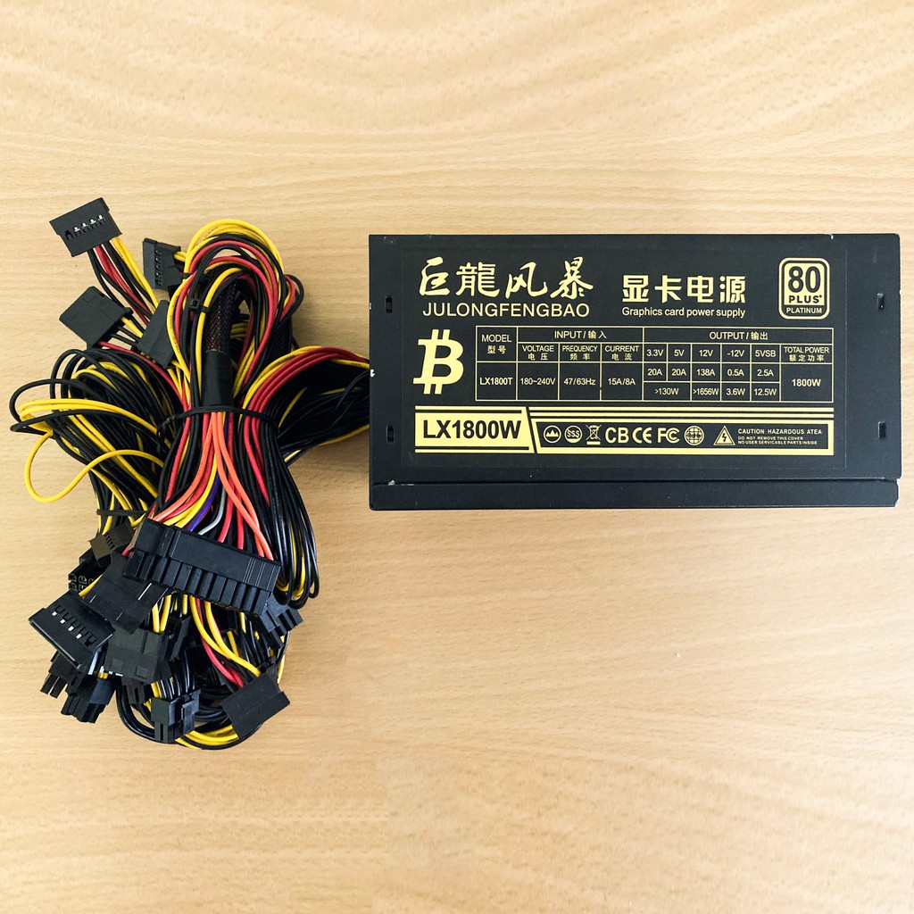 Nguồn Máy Tính BTC 1800W công suất thực 80Plus