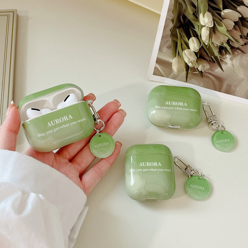 Vỏ bảo vệ hộp sạc tai nghe SPRISE silicon cứng trong suốt phối dây thời trang thích hợp cho Airpods 2 / Pro / 3
