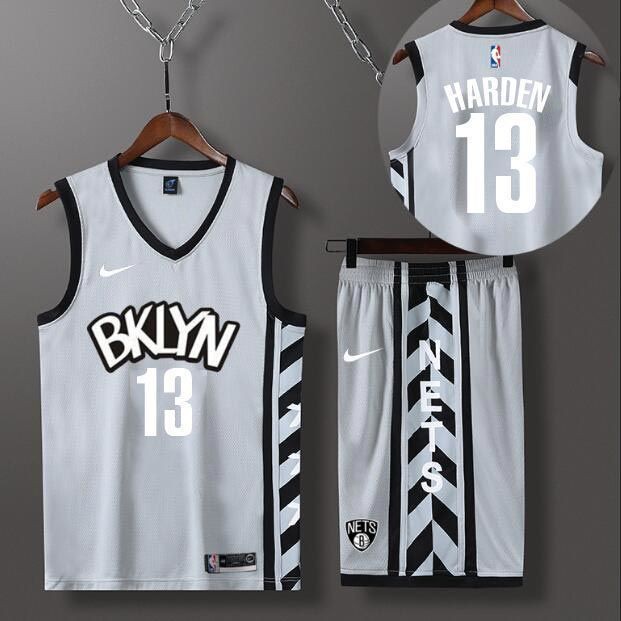 ❅﹊Nets jersey No.13 Harden áo bóng rổ Đồng phục đào tạo đá Irving số 11 của học sinh theo yêu cầu thi đấu Durant