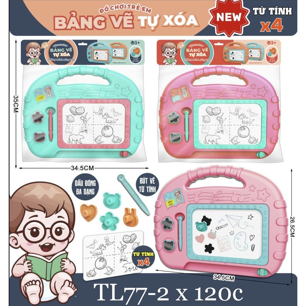 Đồ chơi trẻ em , đồ chơi phát triển trí tuệ bảng vẽ tự xóa cho bé thỏa sức sáng tạo phát triển trí tuệ