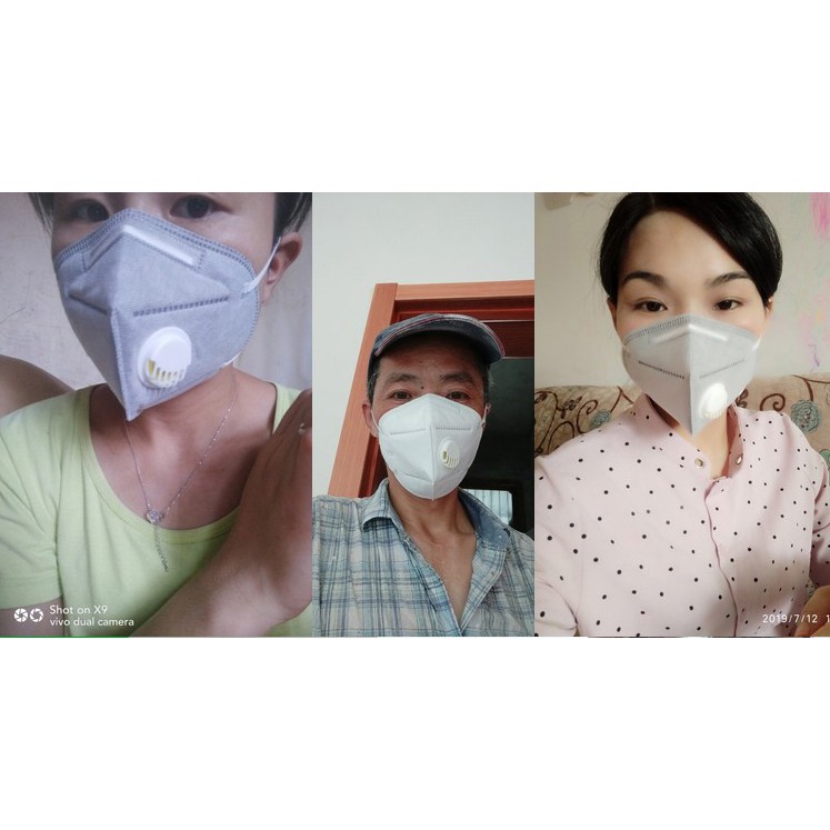 [Hàng sẵn]Khẩu Trang Than Hoạt Tính 5 Lớp Tiêu Chuẩn PM2.5 Lọc Không Khí Kháng Khuẩn Có Van Thở