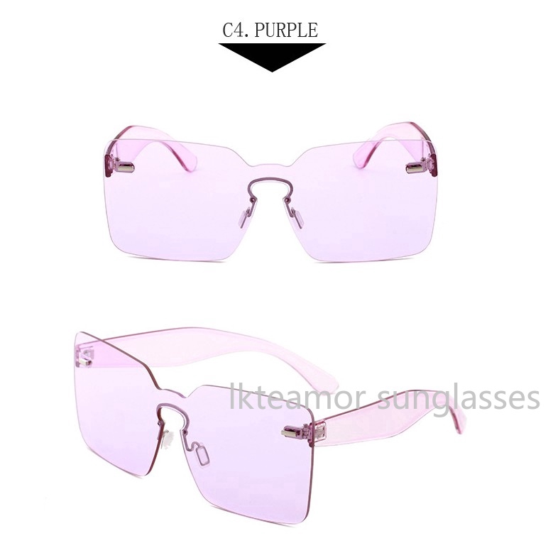 Kính mát gọng vuông màu kẹo ngọt thời trang cho nam và nữ