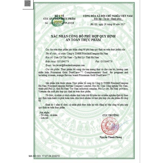 Sữa Frisomum Gold 900g