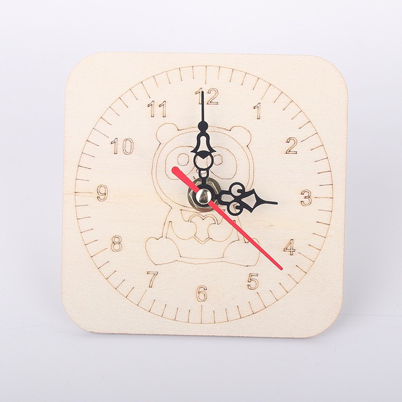 Đồ chơi thông minh bộ lắp ghép gỗ đồng hồ theo phương pháp giáo dục stem steam.
