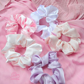 Scrunchie lụa ,dây buộc tóc lụa trơn màu