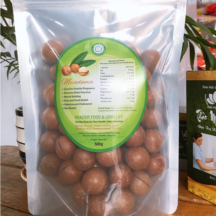 HẠT MẮC CA ÚC NỨT VỎ CAO CẤP HALI NUTS 500G