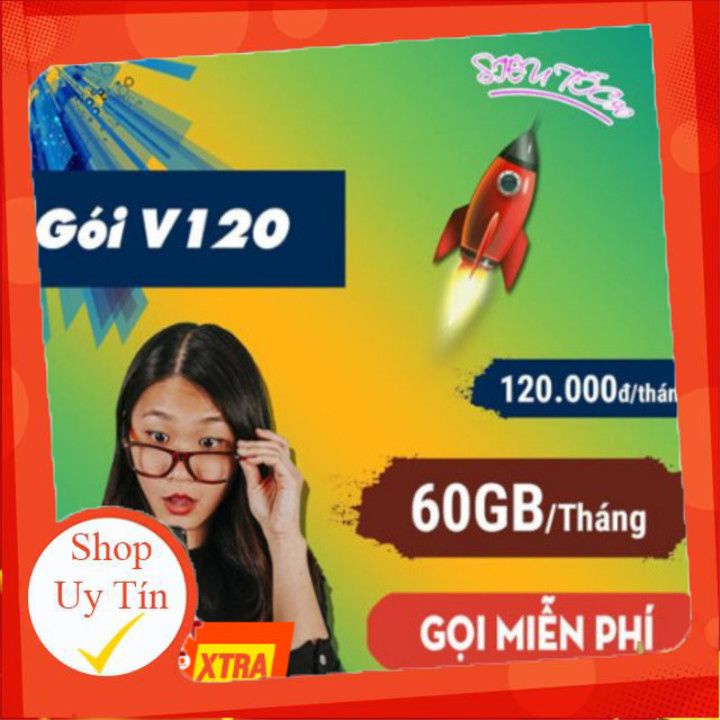 🔥FREE 30 NGÀY🔥Sim 4G Viettel gói V90 mới {V120Z} 60GB/Tháng {4GB/Ngày} miễn phí gọi nội mạng