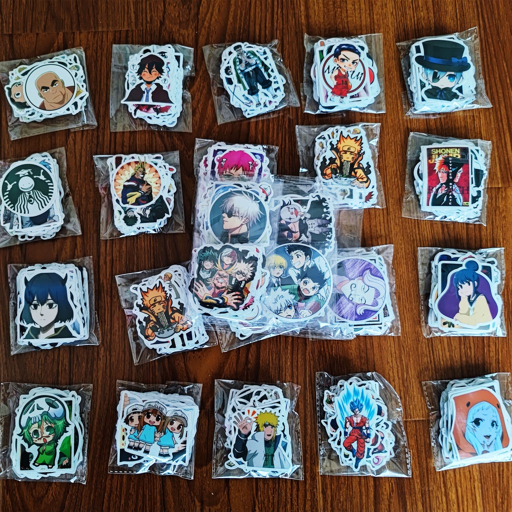 Bộ 400 Miếng Dán Trang Trí Điện Thoại Họa Tiết anime Nhật Bản