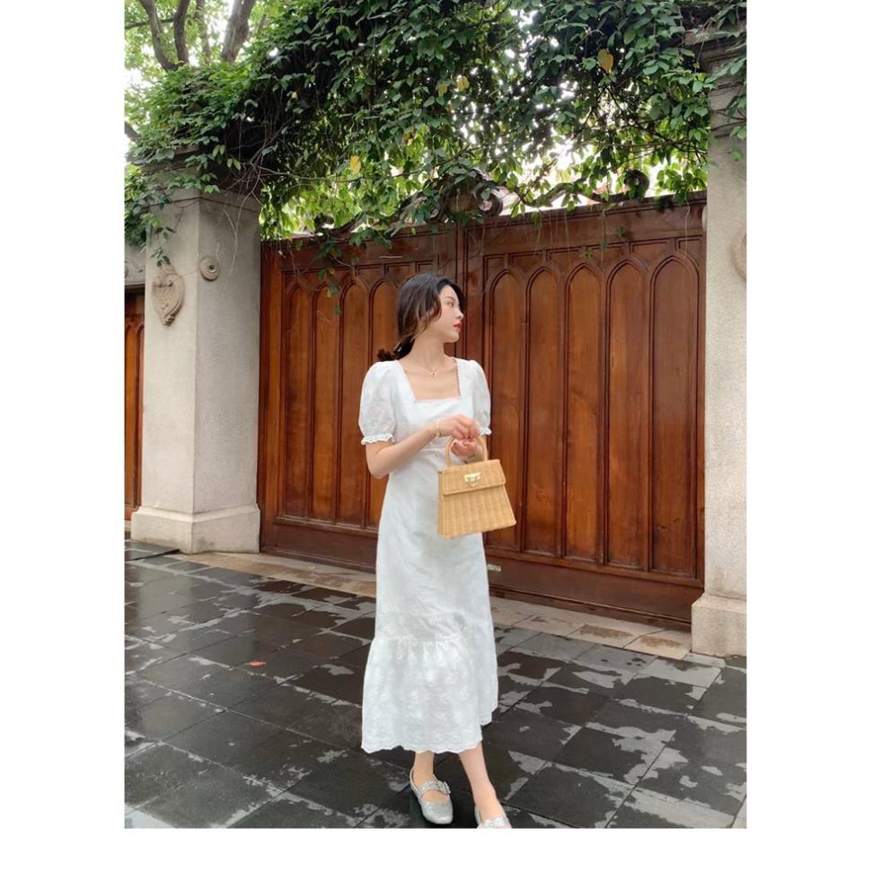 [Mã HANGXINH1 giảm 50k đơn tối thiểu 200k] Váy trắng đuôi cá mẫu mới nhất hàng Quảng Châu cao cấp (Kèm ảnh thật) - V147 | BigBuy360 - bigbuy360.vn