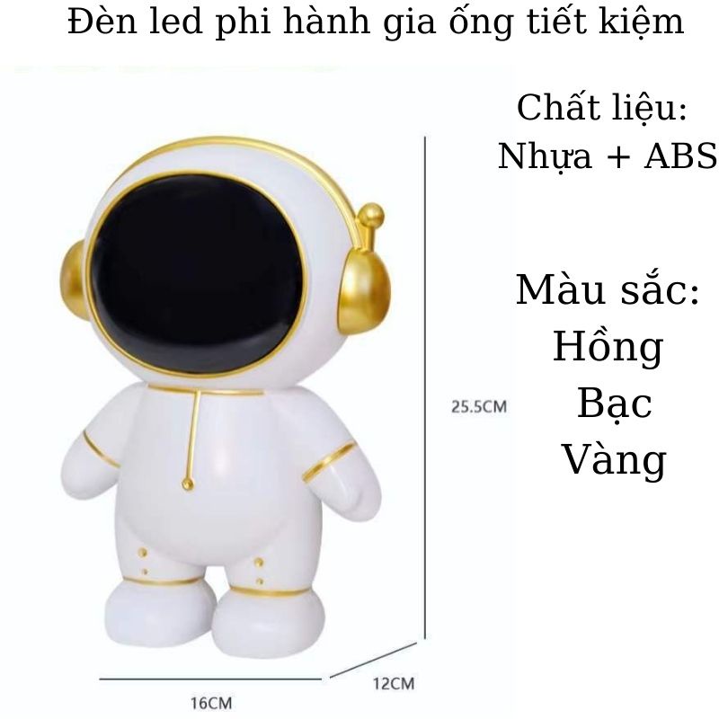 Đèn led mô hình phi hành gia ống tiết kiệm kiểu đứng quà tặng ý nghĩ cho trẻ em PAPAZUM D4.027.HO