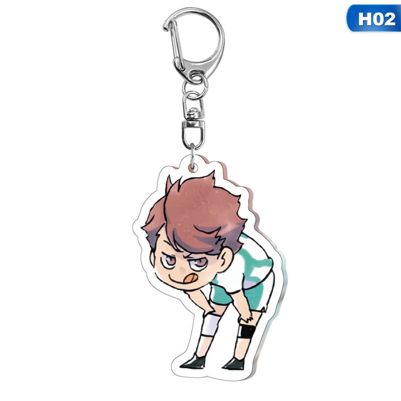 flowersqueen Móc chìa khóa in hình Haikyuu đáng yêu