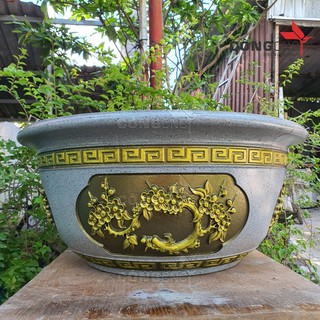 Khuôn Chậu Cảnh Tròn 60 (Rồng Hóa Hoa)