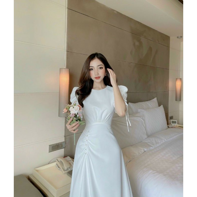 Đầm dự tiệc xinh rút thân kết hạt