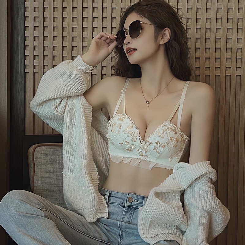 Hàng Mới Về Mới Bộ Đồ Lót Ren Không Gọng Thiết Kế Quyến Rũ Cho Nữ