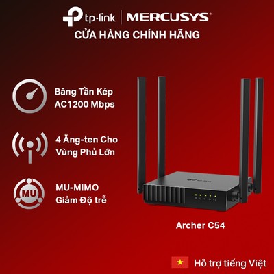 Bộ Phát Wifi TP-Link Archer C54 / C6 / C64 Băng Tần Kép Chuẩn AC 1200Mbps