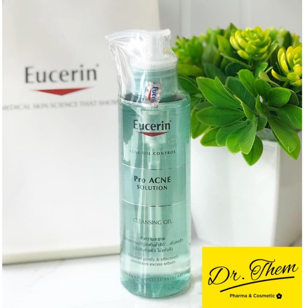 Sữa Rửa Mặt Eucerin Cho Da Dầu Mụn.Eucerin Pro Acne Solution Cleansing Gel 200ml.