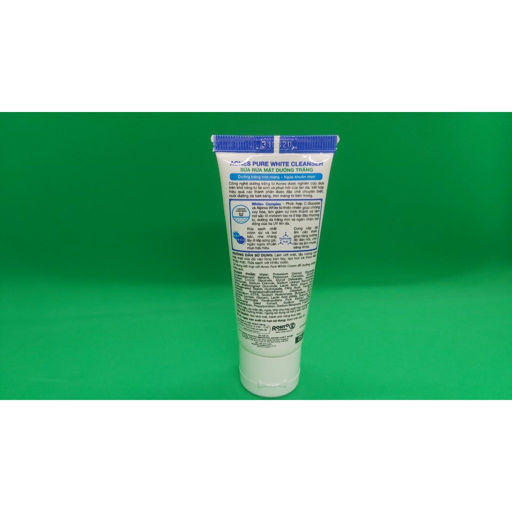 Sữa rửa mặt dưỡng trắng Acnes Pure White Cleanser 25g