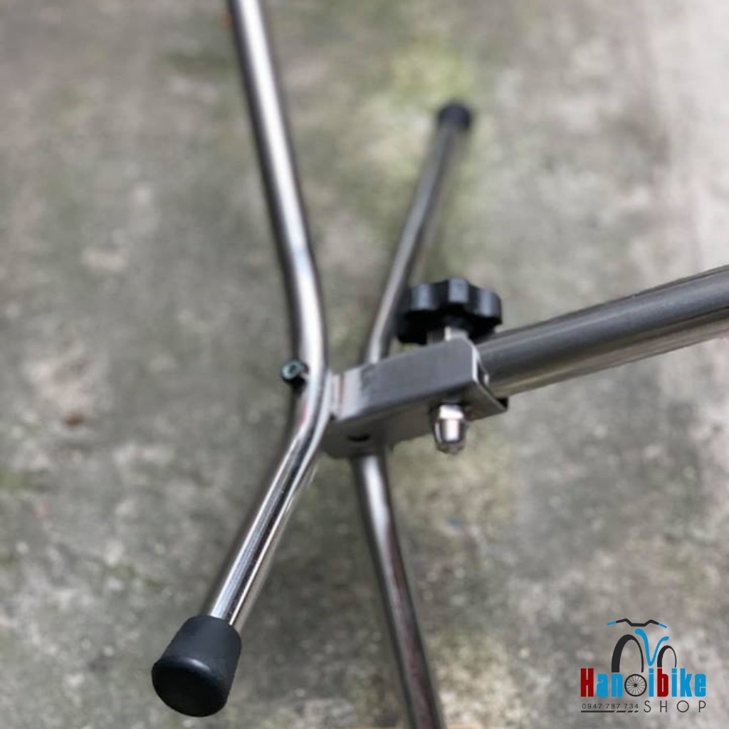 Chân chống cạnh inox 2 móc cho xe đạp