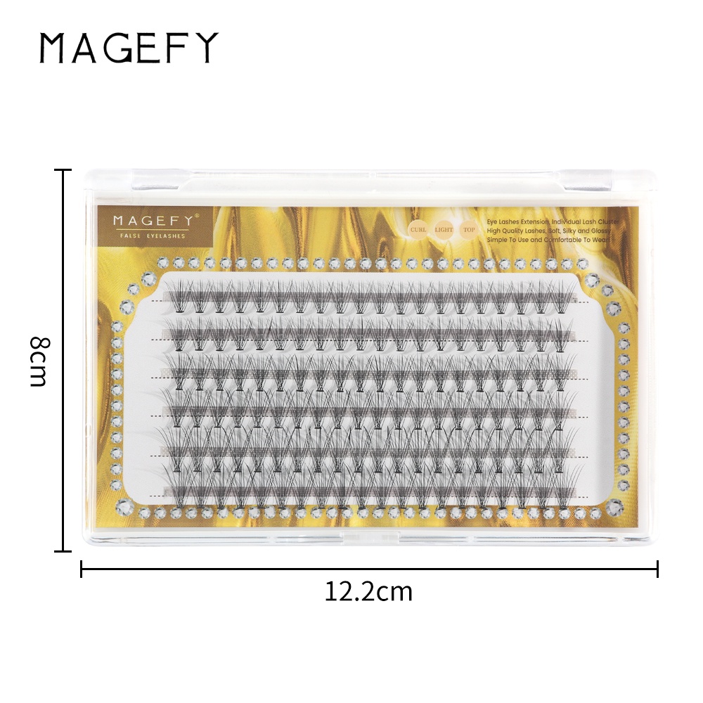 Lông mi giả MAGEFY sống động 6 hàng mi nhiều kích cỡ 8-13mm