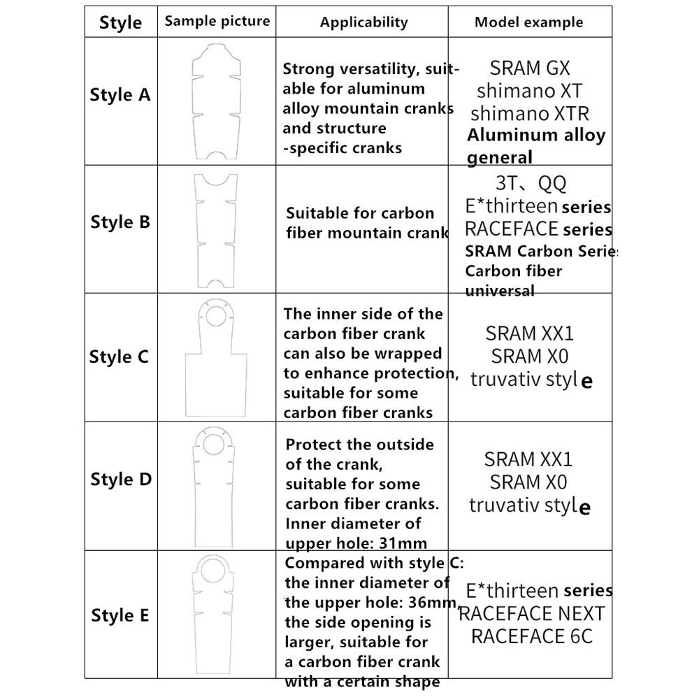 Danilo Set 3 Tấm Phim Dán Bảo Vệ Cánh Tay Quay Xe Đạp Leo Núi Bằng Sợi Carbon