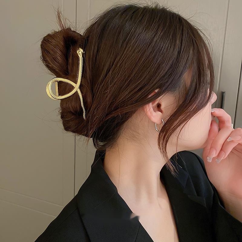 Kẹp Tóc Hình Con Rắn Cá Mập Bằng Kim Loại Tinh Tế Thời Trang Harajuku