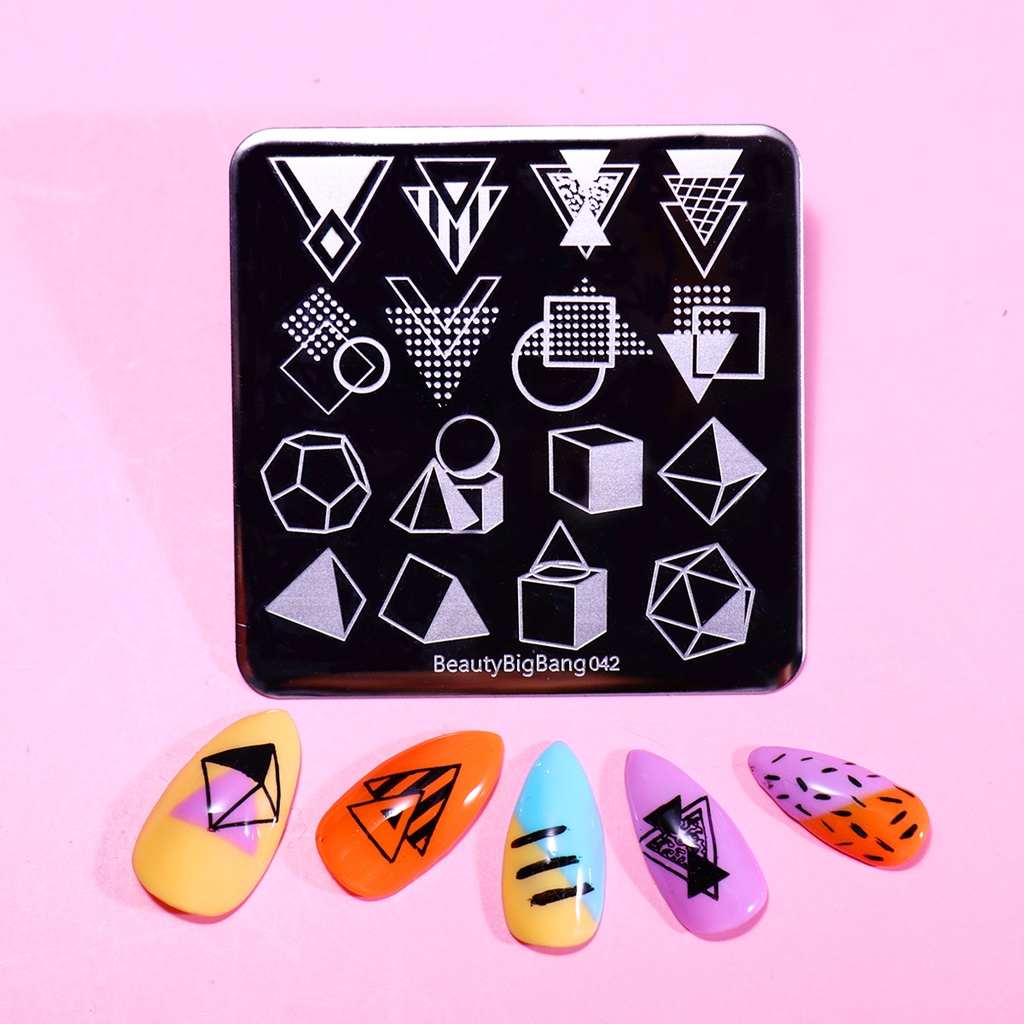 (Hàng Mới Về) Khuôn Trang Trí Móng Tay Kích Thước 6x6cm In Họa Tiết Độc Đáo Cá Tính