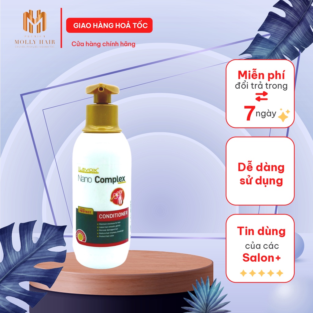 Kem xã giữ màu Mollyhair Nanocomplex, bảo vệ màu nhuộm lâu phai và tăng ánh màu nhuộm