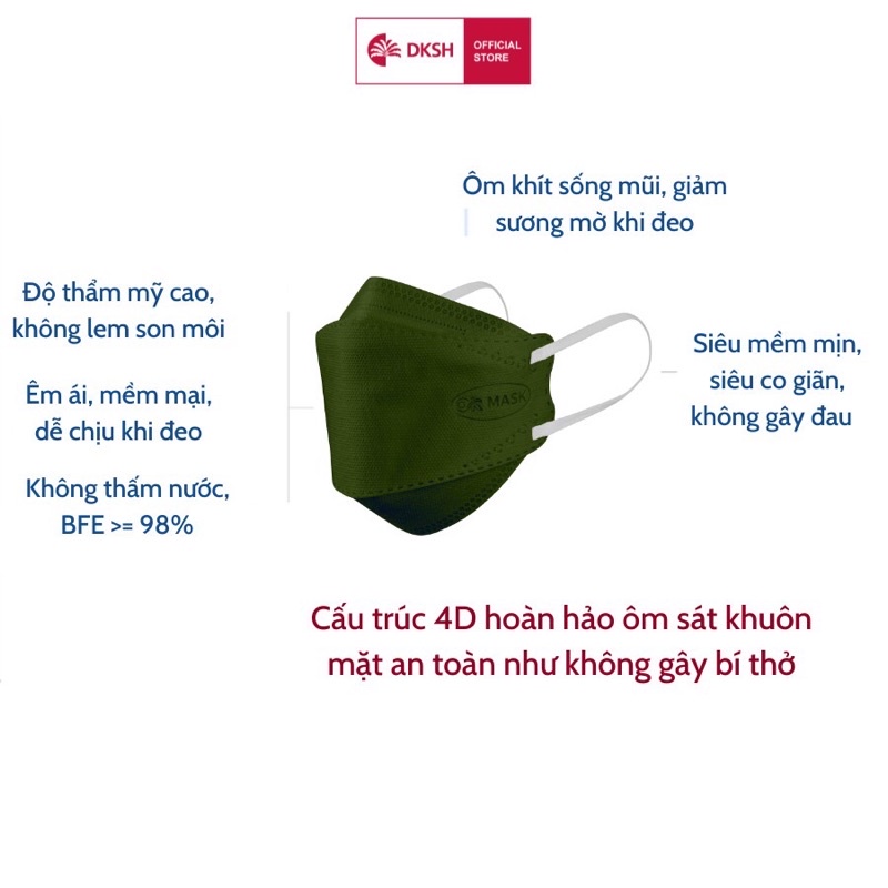 Khẩu trang y tế cao cấp 4D thương hiệu OK Mask (Túi 6 cái)