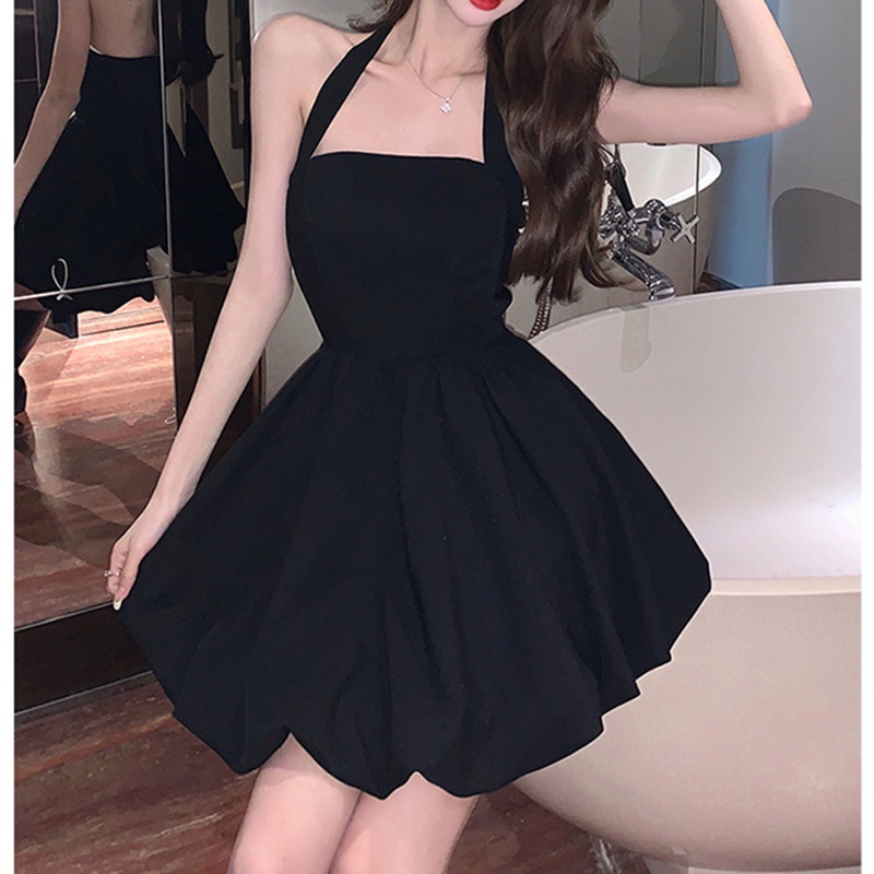 Đầm Ngắn Cổ Yếm Thời Trang Mùa Hè Gợi Cảm Cho Nữ