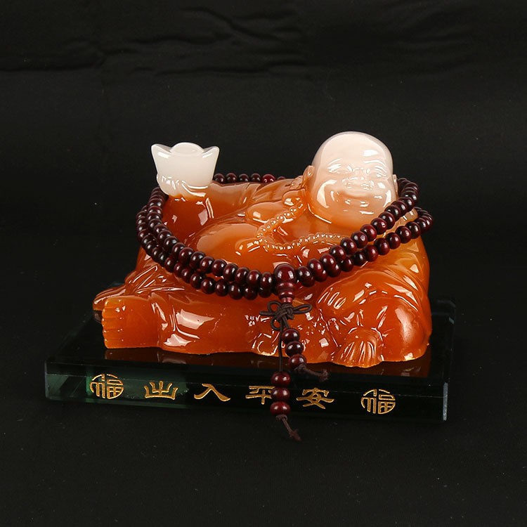 Tượng Phật Di Lặc Bằng Nhựa Resin Trang Trí Xe Hơi