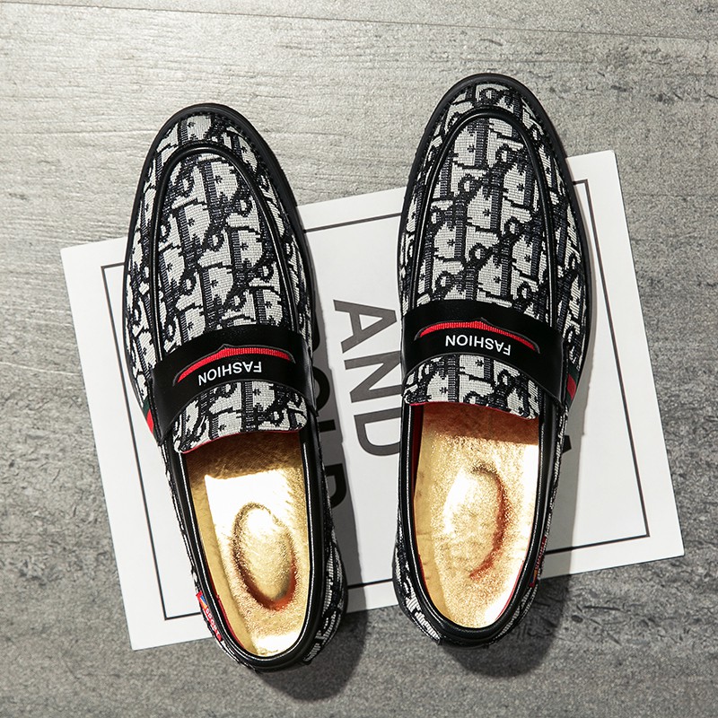 Giày vải da thời trang thanh lịch sang trọng cho nam