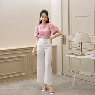 Quần ống rộng nữ quần ống đứng nữ lưng cao dáng suông thiết kế thanh thoát nhẹ nhàng - e05211-pa0420 - up to seconds