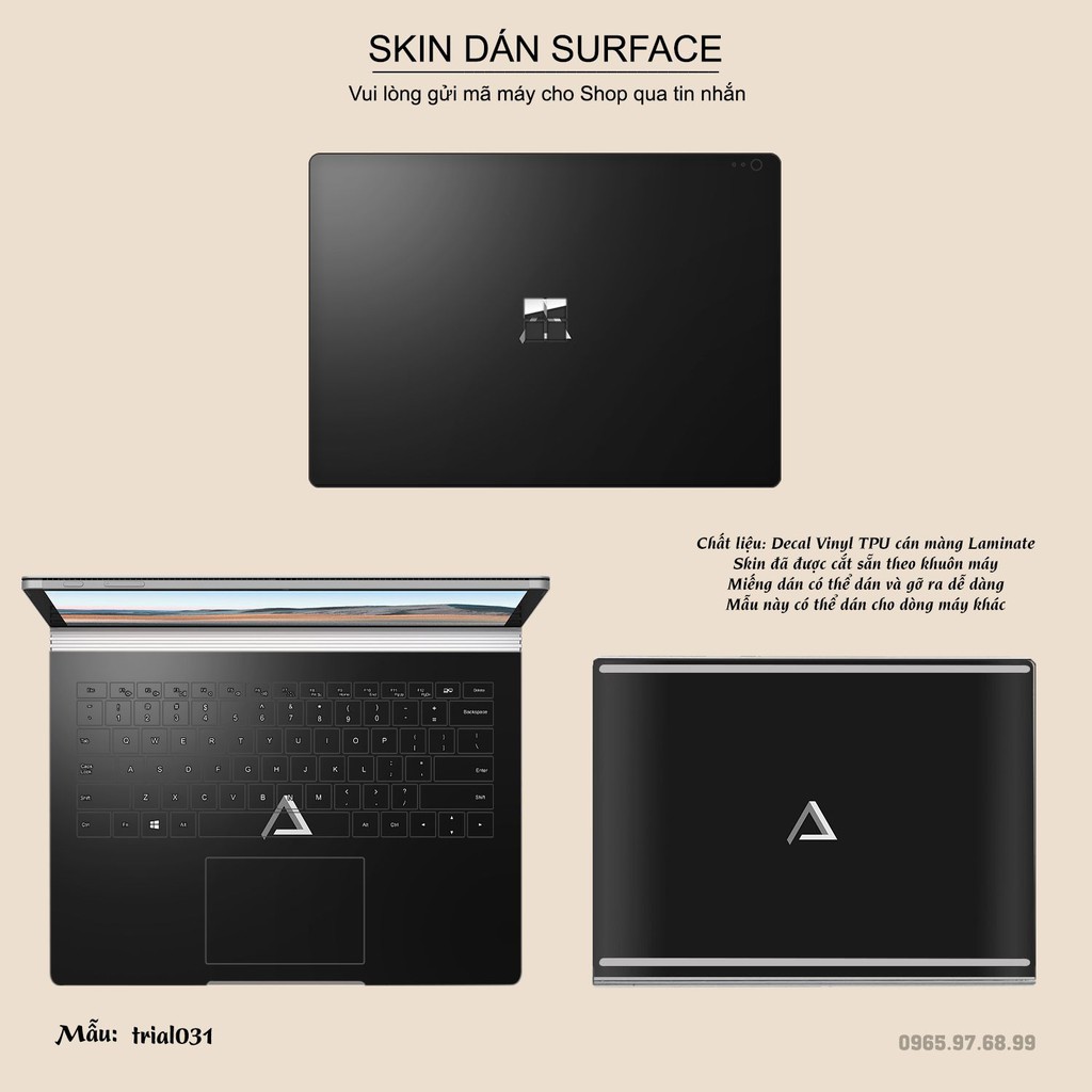 Skin dán Surface in hình Đa giác bộ 6 (inbox mã máy cho Shop)