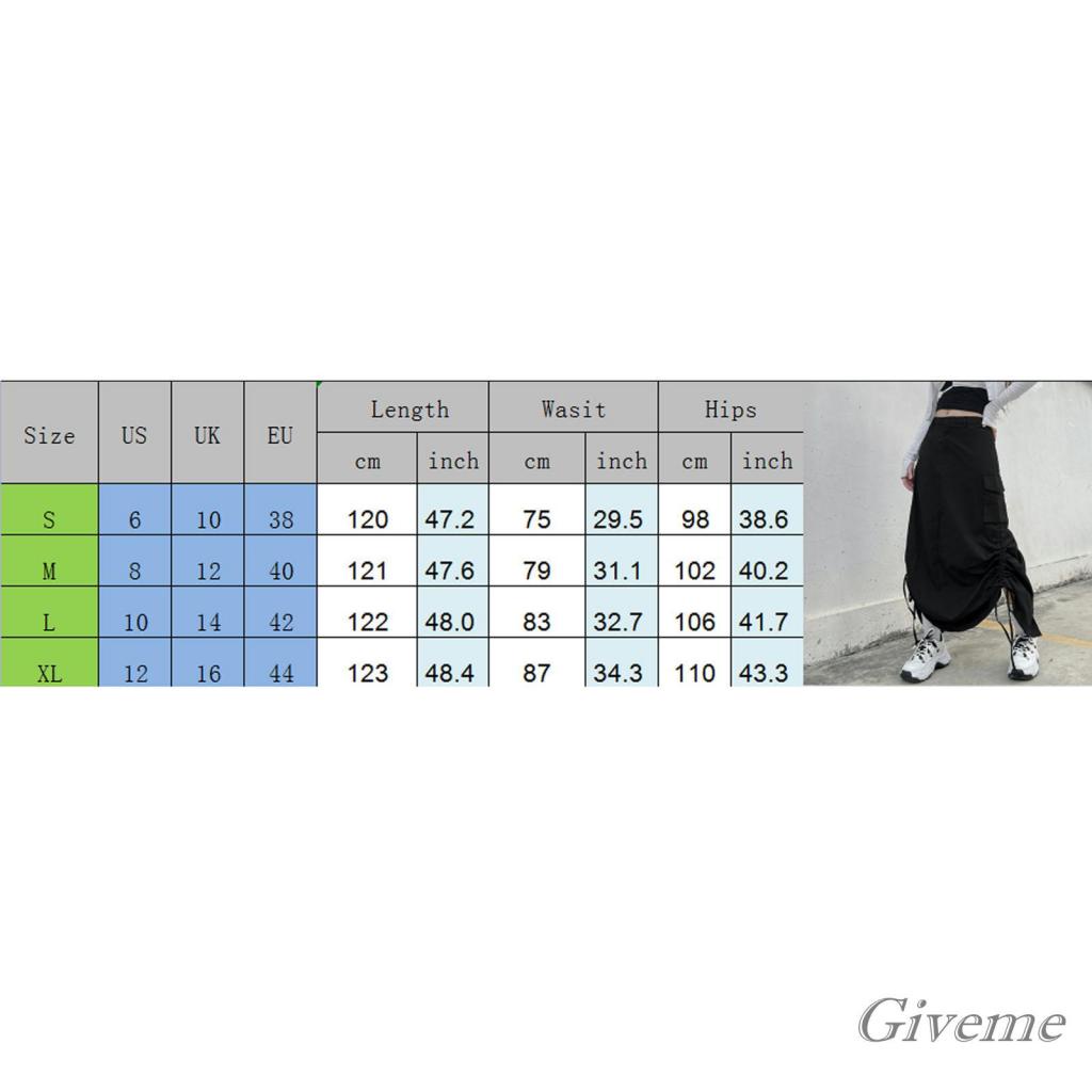 Chân Váy Dài Dáng Rộng Màu Trơn Dây Rút Tùy Chỉnh Thời Trang Mùa Hè Cho Nữ