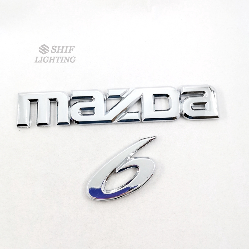 Miếng dán logo MAZDA 6 chất liệu ABS crom thay thế dành cho xe hơi MAZDA