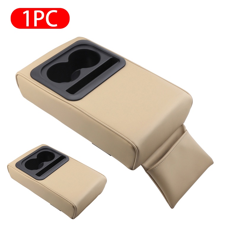 Đệm Tỳ Tay Bằng Kim Loại Đa Chức Năng Kèm Giá Đỡ Cốc Tiện Dụng Cho Xe Hơi