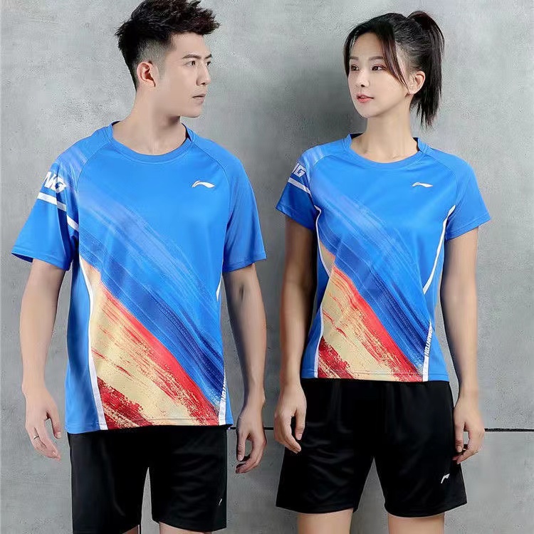 Li Ning 'S Áo Thun Thể Thao Cầu Lông Ngắn Tay Thoáng Khí Nhanh Khô Cho Nam Và Nữ